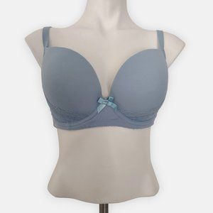 Adore Me Blue Lined Underwire Contour Full Coverage Bra 38D NWOT